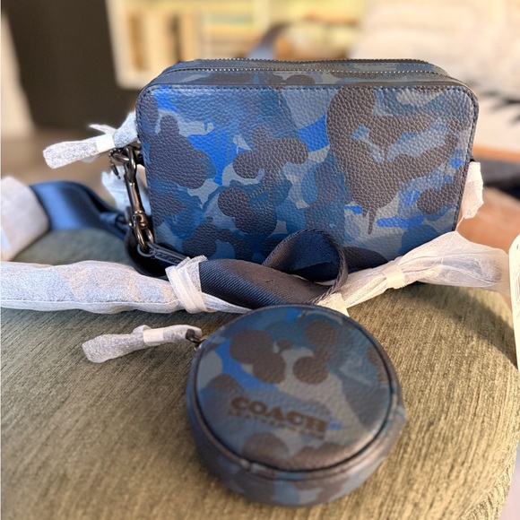 Coach Blue and Gray Camo Crossbody Bag - Picture 2 of 7